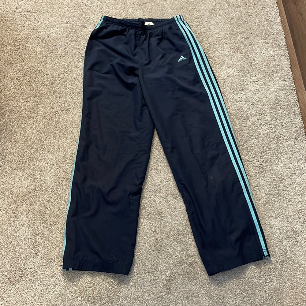 Adidas Womens Track Pants Firebird Blue stripes Size M